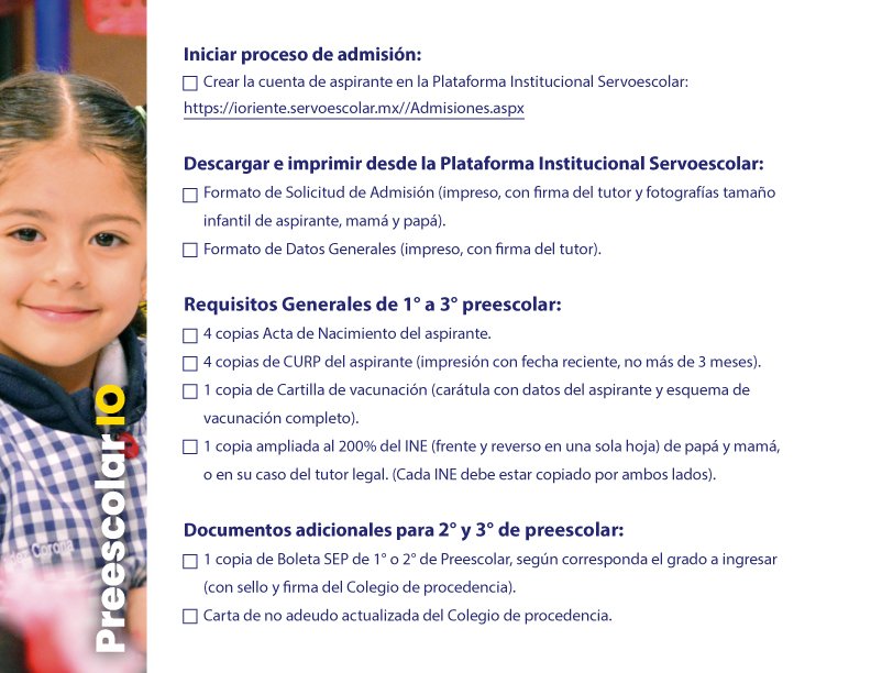 Requisitos Preescolar